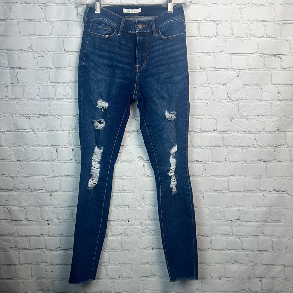 PacSun High Rise Skinny Distressed Jeggings Jeans Size 24